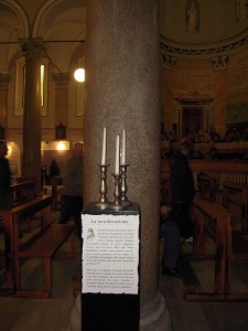 Una parte dell'allestimento della mostra