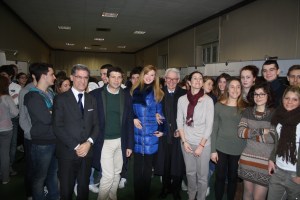 Lupi, Centemero e Romeo assieme agli studenti dell'Istituto Dehon